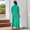 Women's Plus Size Solid Color Rayon Resort Dress & Beach Cover-Up