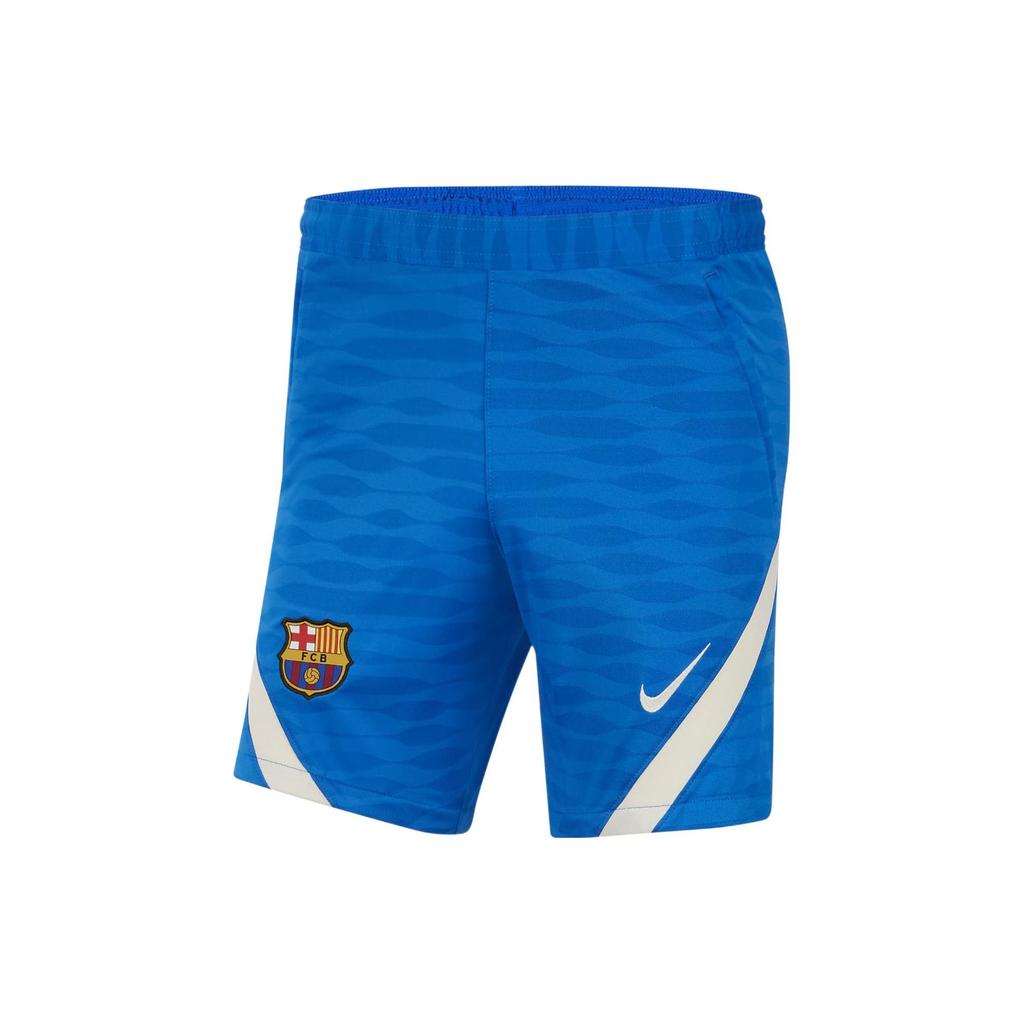 Nike Barcelona Club Training Series Printed Logo Elastic Straight Football Shorts Men Shorts Blue CW1849-427