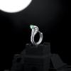 Snake-shaped Green Eye Snake Earrings Niche Design Men's Ear Hoops Fashion Ear Buckle  Daily Wear
