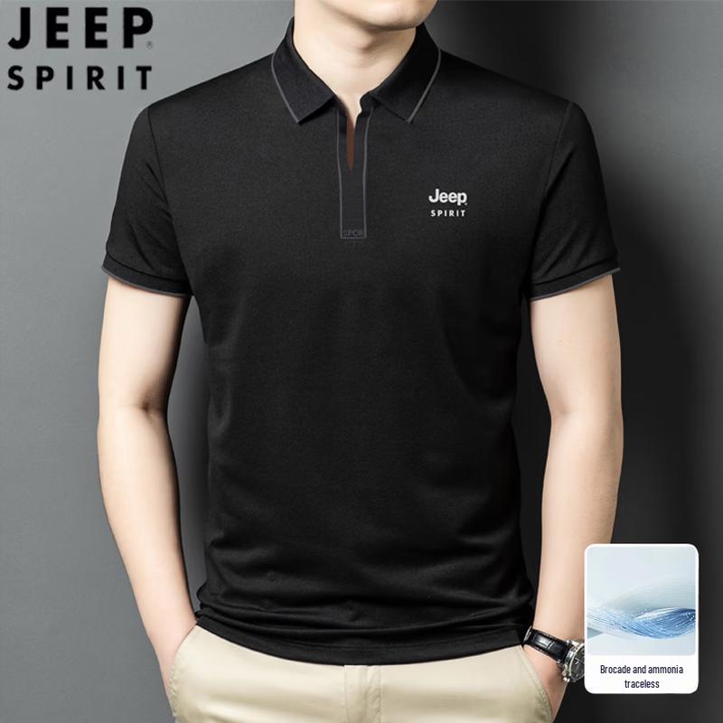 JEEP SPIRIT Men s Short Sleeve Business Casual Polo L