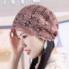 Flowers Lace Hat Casual Sun Visor Breathable Skullies Hat  Women