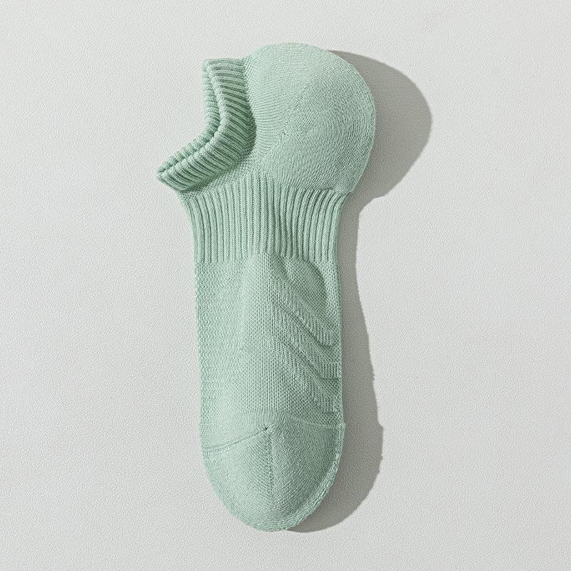 Summer Sports Loop Men's Boat Socks, Antibacterial, Deodorizing, Anti-pilling, Mesh Breathable and Sweat-absorbing Short Socks for Running and Cycling