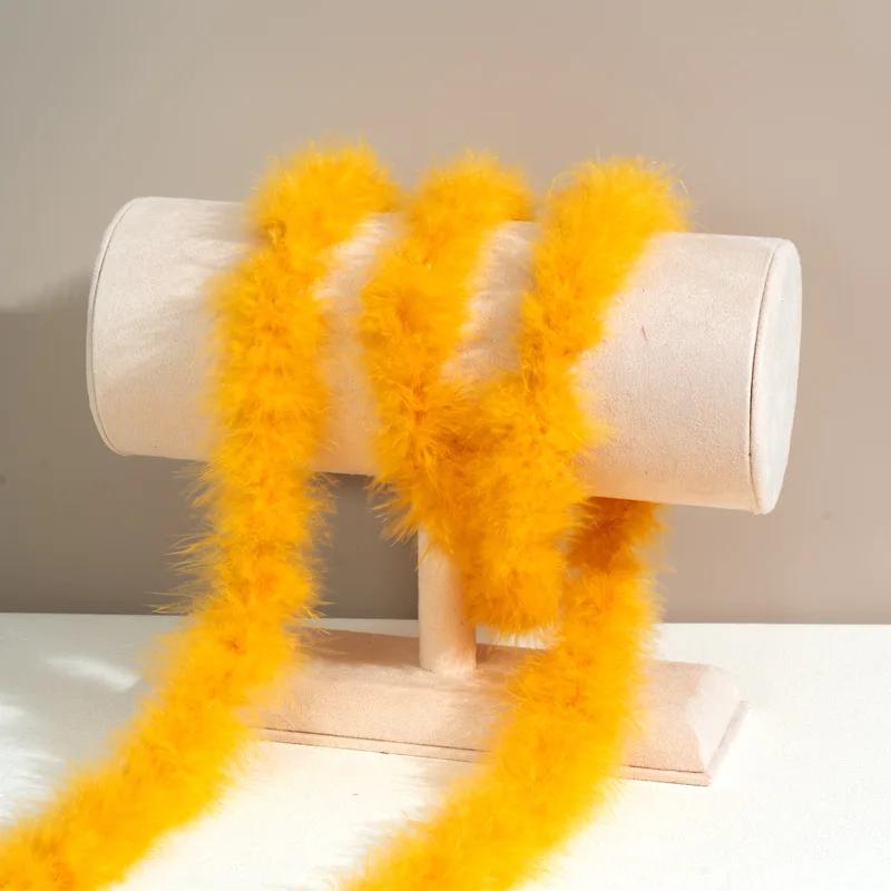 DIY 2M Fluffy Marabou Feather Boa Natural Turkey Feathers DIY Craft Sewing Trim Hat Costume Decor Home Wedding Party Accessories