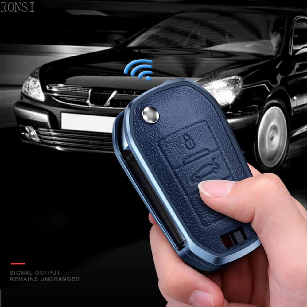 Legierung Leder Auto Klappschlüsselhülle Vollabdeckung für Peugeot 3008 208 308 508 408 2008 307 4008 für Citroen C4 C4L CACTUS C3 C6 C8