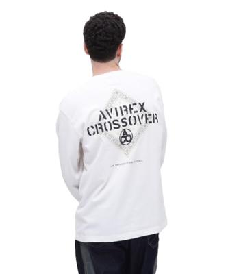 CROSSOVER BANDANA PATCH LONGSLEEVE T-SHIRT Men's XL 030 White 783-4230023