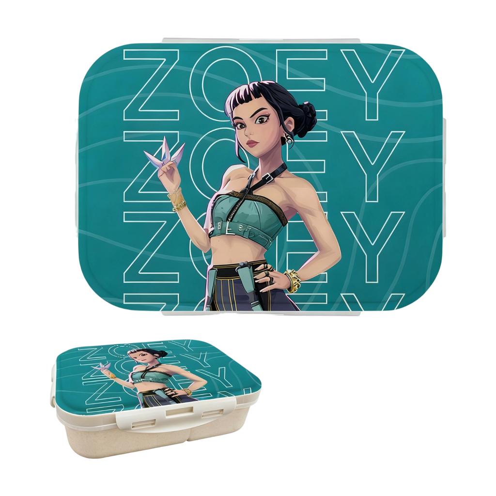 Anime - Themed  Straw Lunch Boxes For Students   Workers - Cute Cartoon Character Designs, Leak - Proof & Eco - Friendly Meal Prep Containers