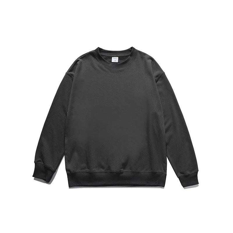 

Худи из плотного американского хлопка 2025: На флисовой подкладке, с длинным рукавом, осенне-зимний, спортивный кэжуал, свободный крой для пар. Charcoal Gray Thin