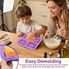 2Pcs Silicone Soap Molds Flower Pattern Soap Making Mold 4 Cavity Chocolate Making Tools DIY Soaps Mold for Handmad Resin Crafts