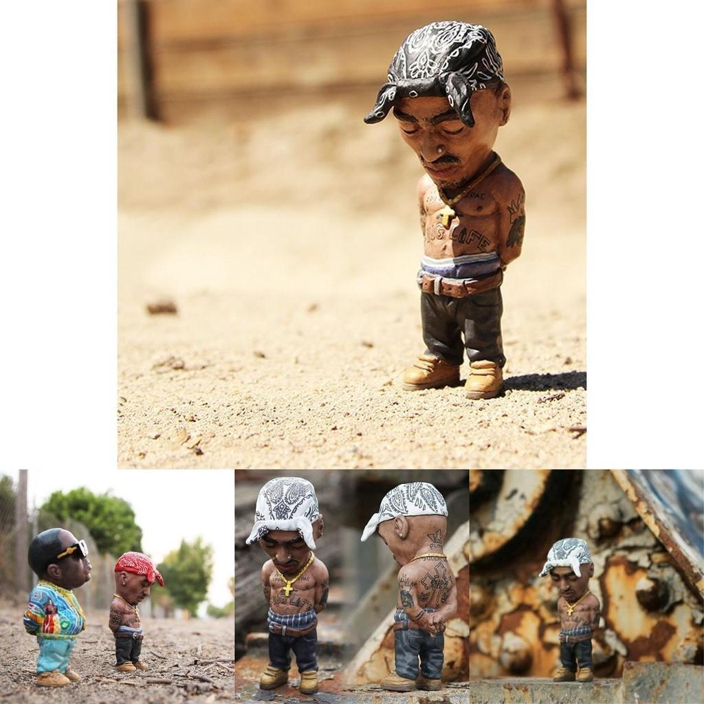 Handcrafted Resin Figure Statue Ornament Of 2pac Shakur And B.i.g.