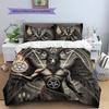 Satan Symbol Pattern Bedding,Quilt Set Quilt Cover Pillowcase Home Birthday Gift (1 * duvet cover + 2 * pillowcase, without core)