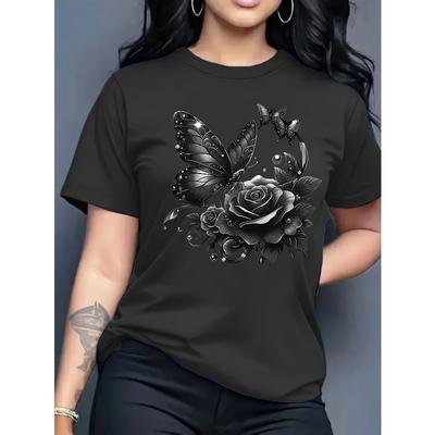 Women's Letter Print Casual Crew Neck Short Sleeve Daily Tee