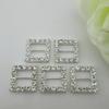 10pcs Square Rhinestone Buckle Gift Box Invitation Card Decoration Accessories Ribbon Bow Ribbon Slider Buckle