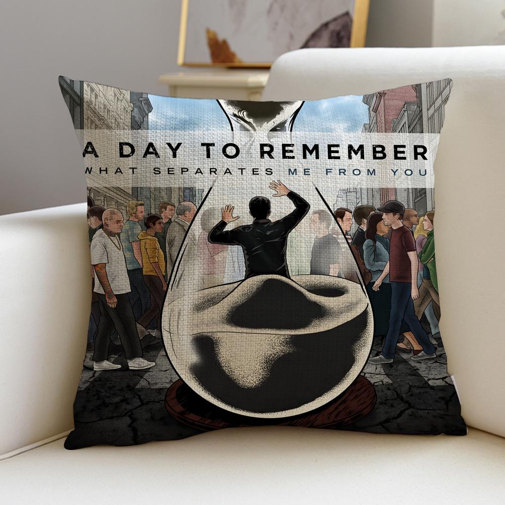 AA Day to RememberS Cushion Cover Breathable and skinfriendly linen pillowcase square removable and washable cushion