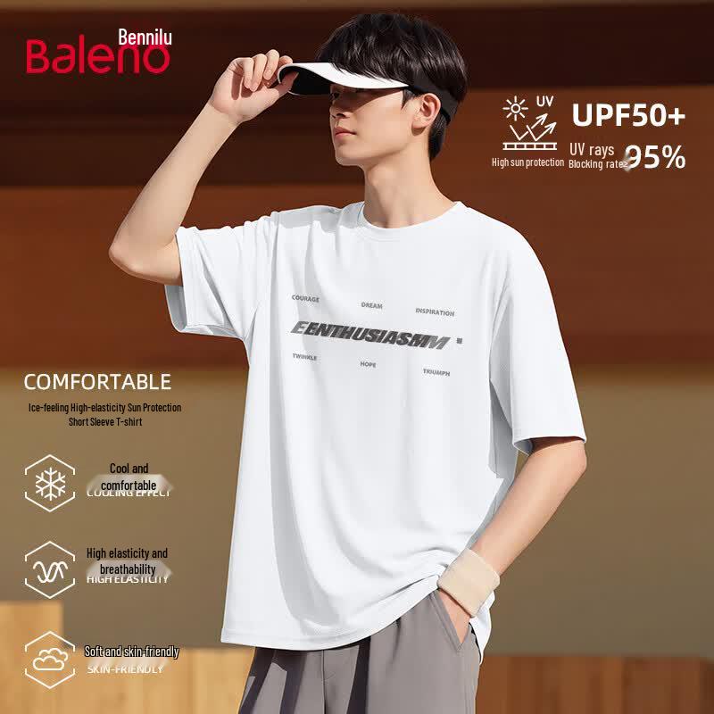 Baleno Men s Summer Ice-Cool UPF50+ Sun Protection Short Sleeve T-Shirt XL