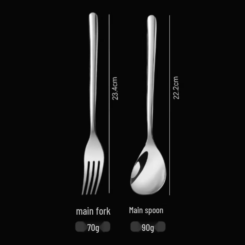 Mengzhang 304 Stainless Steel Dinner Fork and Spoon Set