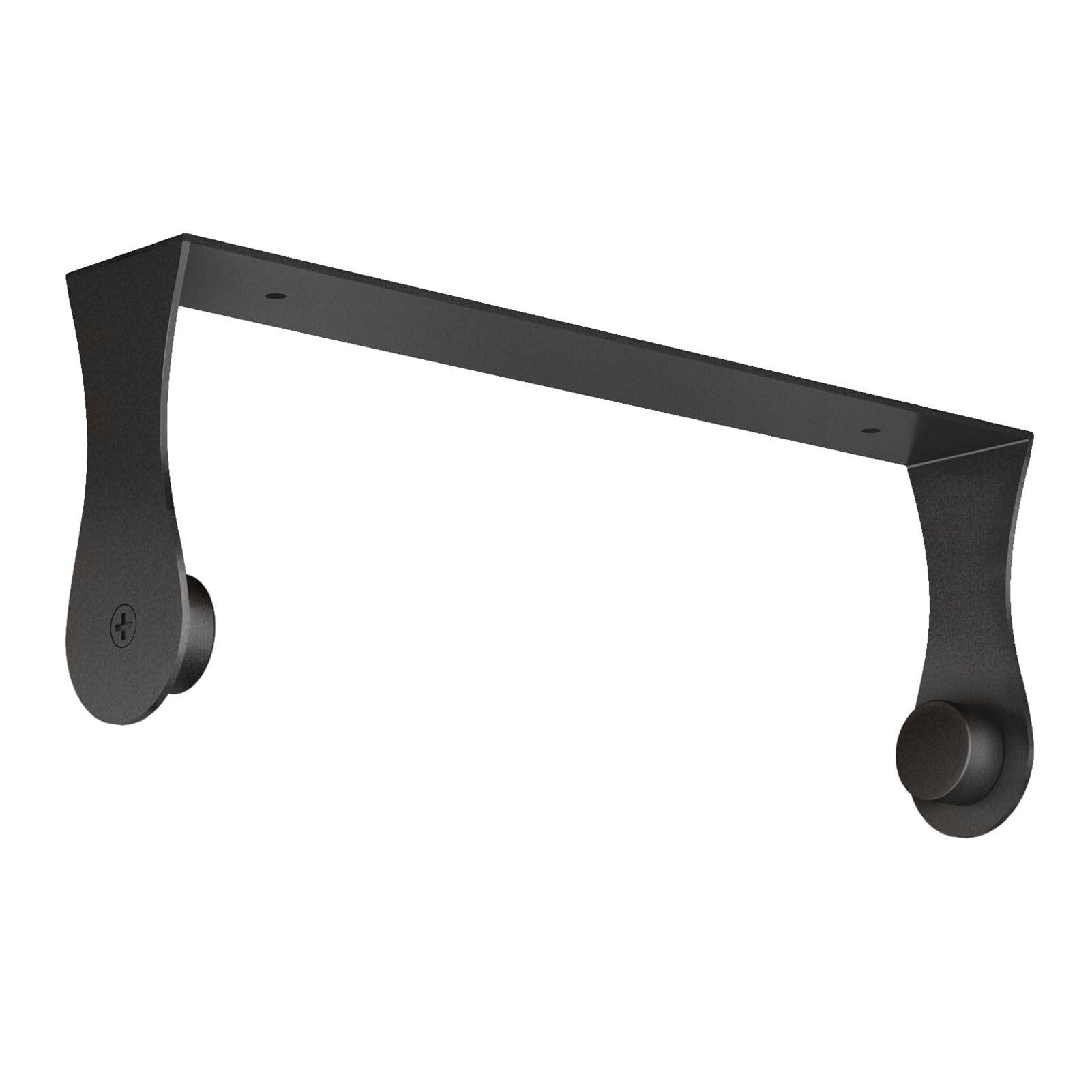 

Wall Mounted Tissue Rack Stainless Steel under Cabinet Tissue Holder for Kitchen Bathroom Easy Installation Rack with Roll Clamp чорний