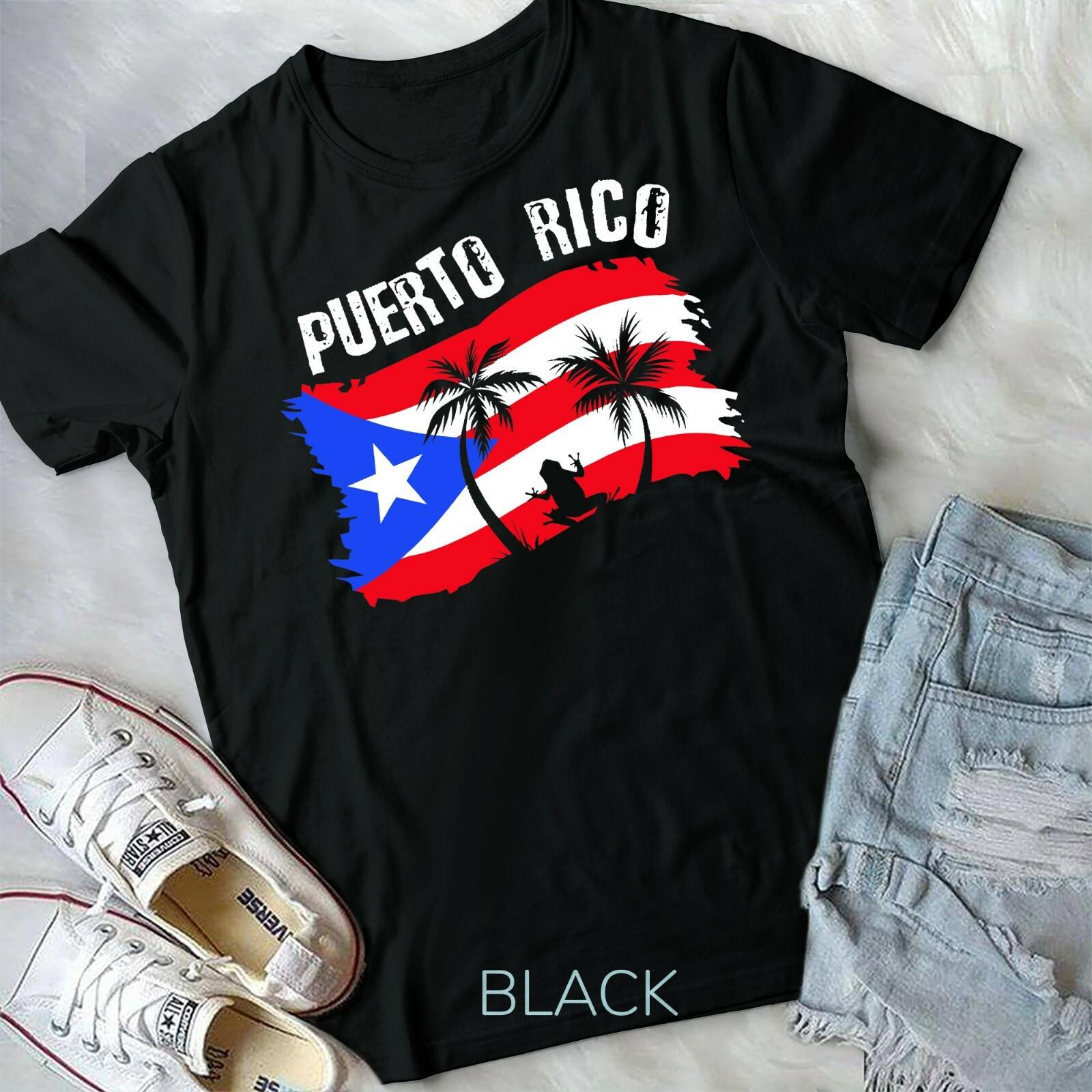 Distressed Style Puerto Rico Frog Gift design Puerto Rico! Unisex Form T-shirt XL