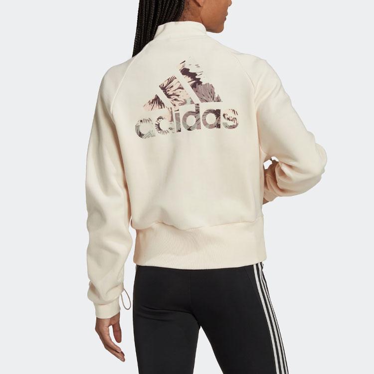 Adidas Allover Print Track Top Jacket Women Jacket Light-Beige HN5279