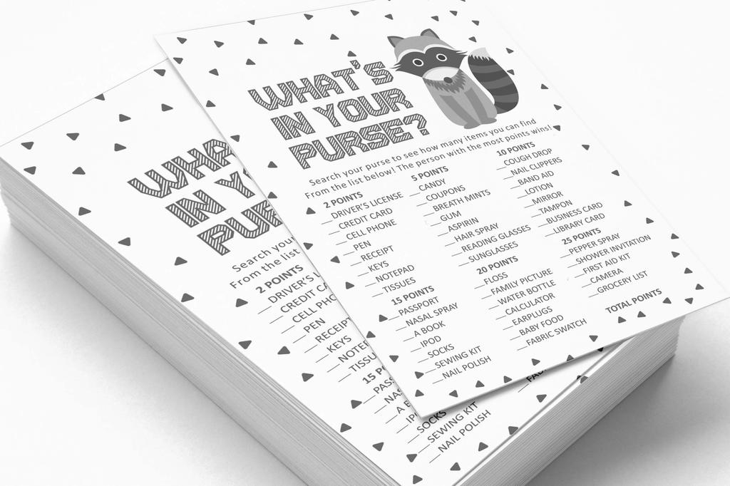 Inkdotpot Jungle Animals Baby Shower Game Set Of 50 Baby Alphabet ABC Game Party