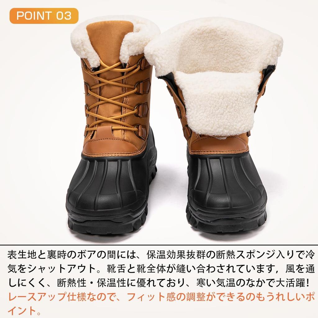 NEARDREAM Snow Boots for Men's Waterproof, Cold-Weather Winter, High-Top Shoes, Non-Slip, Lightweight, Fleece-Lined