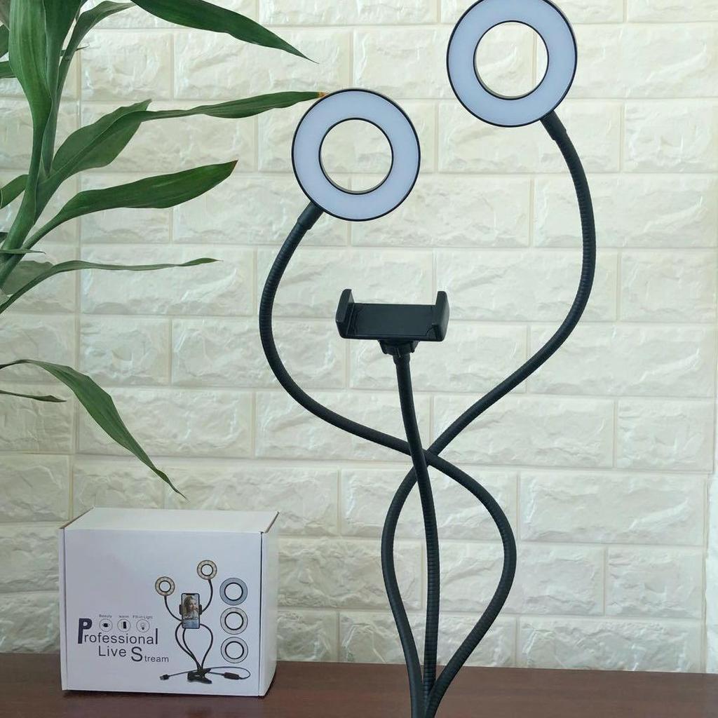 9cm Dual-Head USB Clip-On Dimmable LED Fill Light for Live Streaming