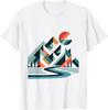 Abstract Modern Geometric Mountain Landscape Art T-Shirt Personalized Clothing Custom Printed Graphic T Shirts Ropa Hombre