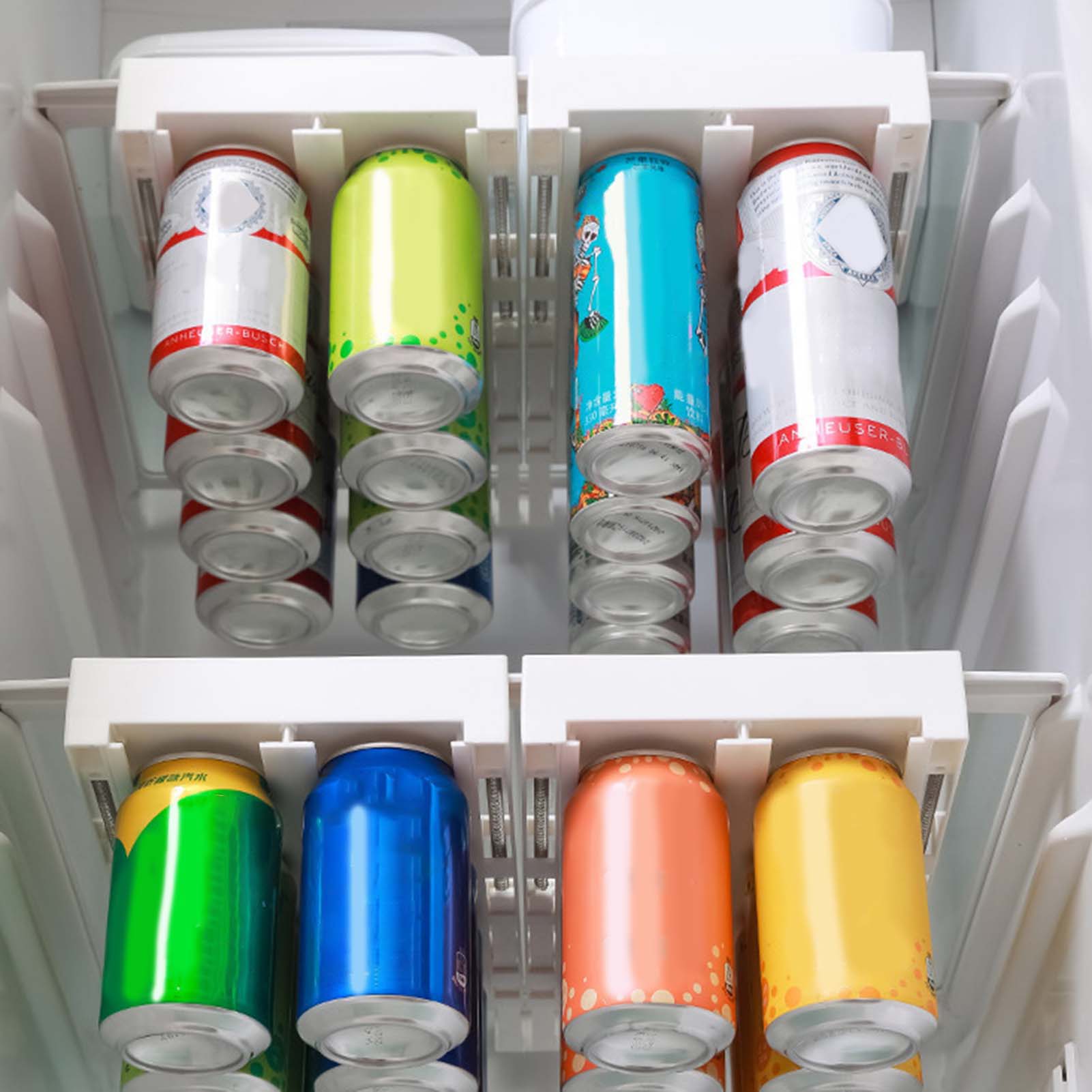 Hanging Fridge Soda Can Organizer Convenient to Install Efficient Fridge Shelf Holder Suitable for Refrigerators Kitchen 53cm 2400₽