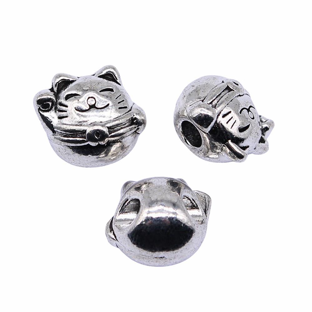 Animal Spacer Beads Large Hole Charms For Necklace Jewelry Making Starter Kit