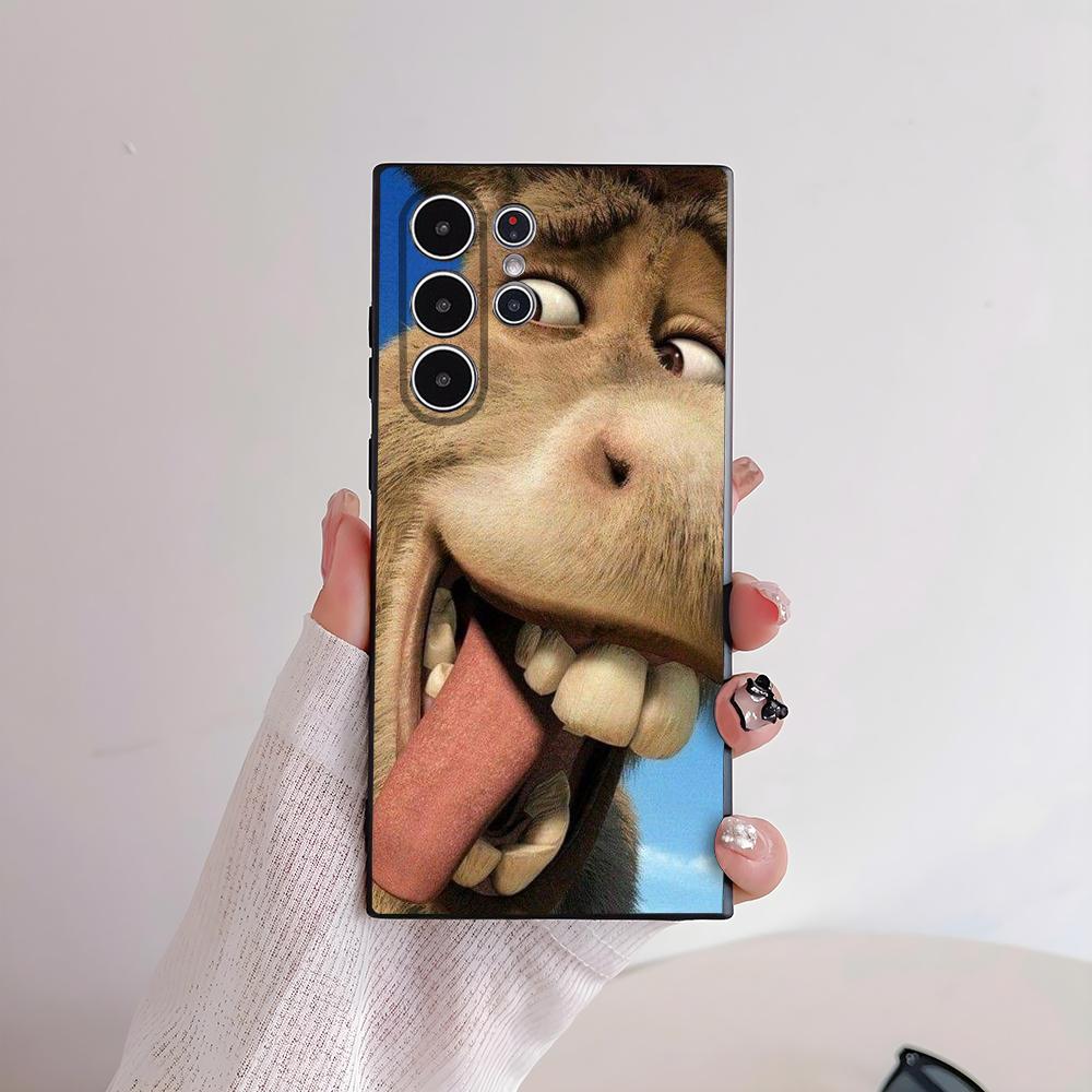 Cartoon S-Shrek Funny Phone Case For Samsung Galaxy S25 S24 S22 S23 Ultra S21 S20 Plus 5G Frosted Non-Slip Full Cover Soft Case