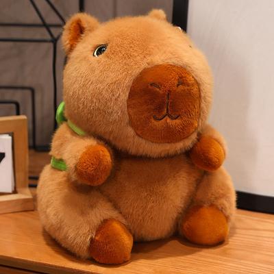 Cartoon Kapibala Puppe Plüschtier Capybara Puppe trägt kleines Spielzeug Meerschweinchen Bara hässliches süßes Babygeschenk