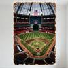 Indoor Baseball Stadium Metal Tin Sign Vintage Baseball Field American Flag Emblem Wall Decor for Man Cave Bar Cafe Home Art Dec