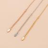 Korean Style Stainless Steel Diamond Inlaid Dog Tag Couple Necklace