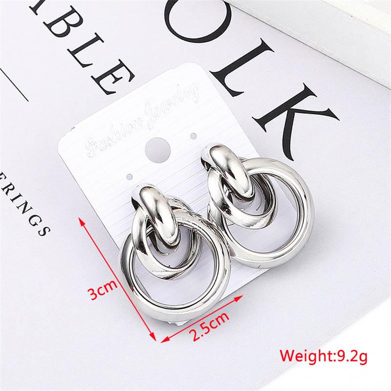 New Personality Metal Drop Earrings for Women Irregular Exaggerated Gold Geometric Hollow Butterfly Earrings pendientes