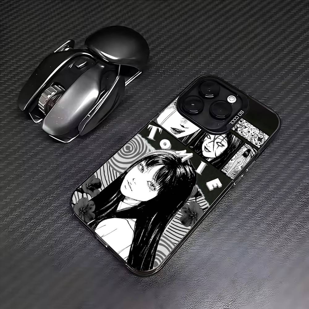 HOT Comics T-Tomie Phone Case For iPhone17,16,15,14,13,12,11 Plus,Pro Max Colored Silver Plated Inside Cover