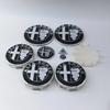phngj8 1Sets 9pcs 60mm 10pin Wheel Hub Cover cap key stickers 40mm Steering wheel stickers 74mm Front rear emblem forAlfa Romeo 159 166