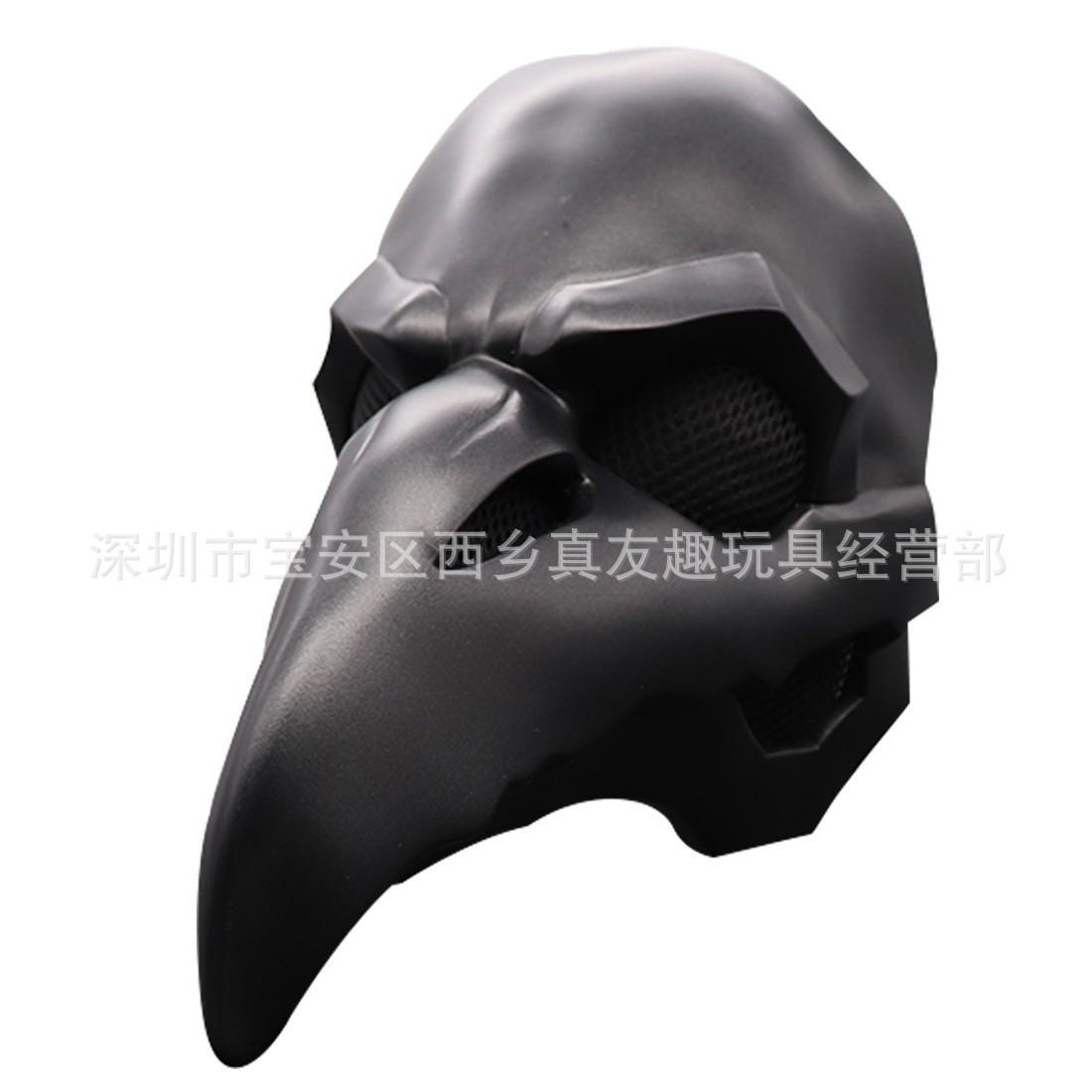 

PVC Halloween beak mask, punk steampunk European Black Death doctor plague mask, popular item PVC Black beaked mask