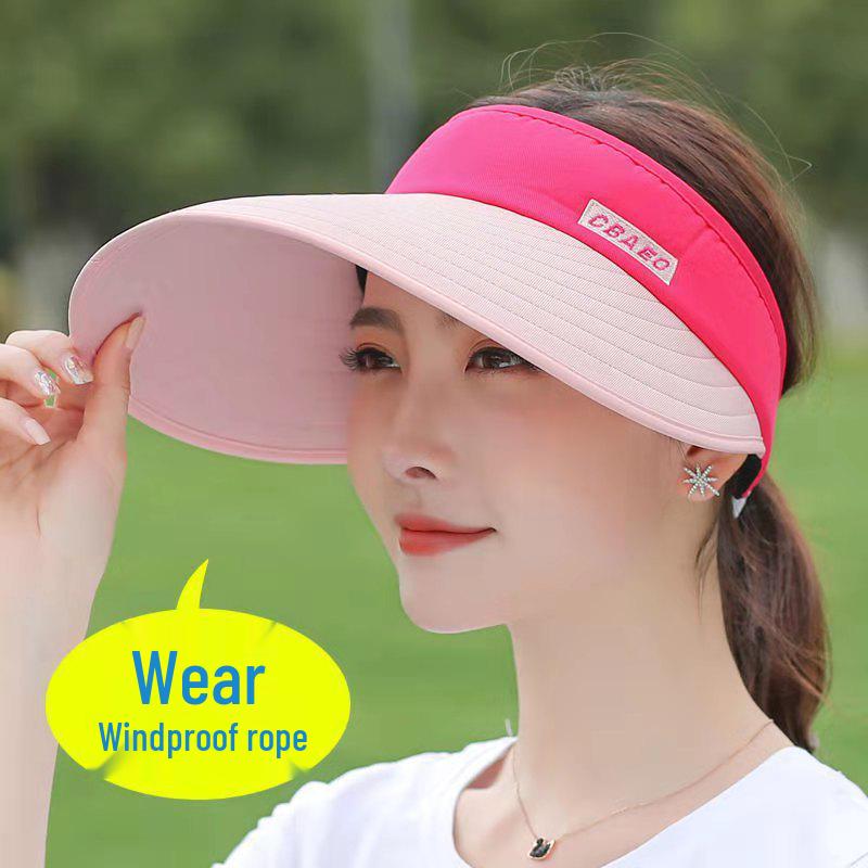 

Жіночий складаний сонцезахисний капелюх з широкими полями - Захист від УФ-променів, Повсякденний, Ідеально підходить для їзди на велосипеді One Size