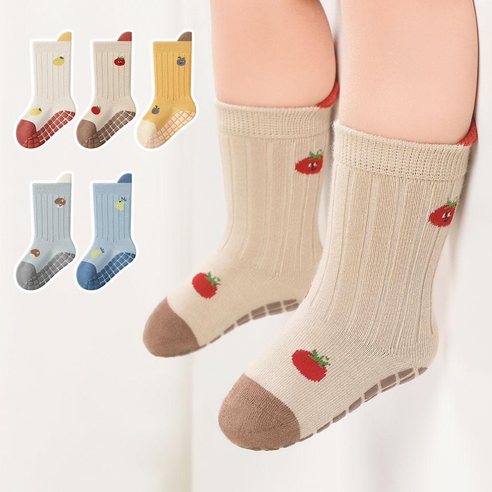 3 Paar Cartoon Kinderbodensocken mit Noppen Atmungsaktiv Rutschfest Kinderbodensocken Weiche Rutschfeste Socken Für Kinder