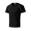 Mens Casual Summer Waffle Raglan Short Sleeve Henley T Shirt
