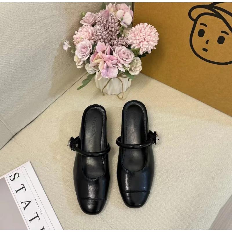 

Баотоу полушлепанцы женские летние для улицы с внутренней танкеткой маленькие ленивые педали серебристые туфли Мэри Джейн 33