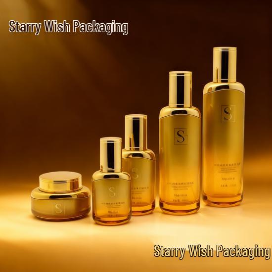 Cosmetics Glass Bottle Set with Lotion, Skincare Essence Dropper, and Cream Jar 30G with lid + clear bottle