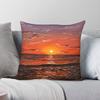 Golden Light On The Horizon Square Pillowcase Polyester Linen Velvet Pattern Zip Decorative Pillow Case Home Cushion Case