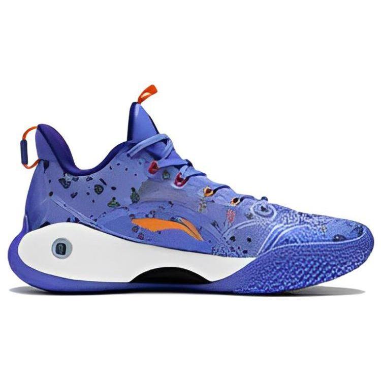 Li Ning Yu Shuai 14 Low Shock Absorption Anti-Slip Wear-Resistant Basketball Shoes Men sneaker Gulf-Blue Rowing-Blue ABAR123-35