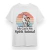 Men's T-shirt With My Cat Is My Spirit Animal Graphic Unisex Cotton Oversize Tee