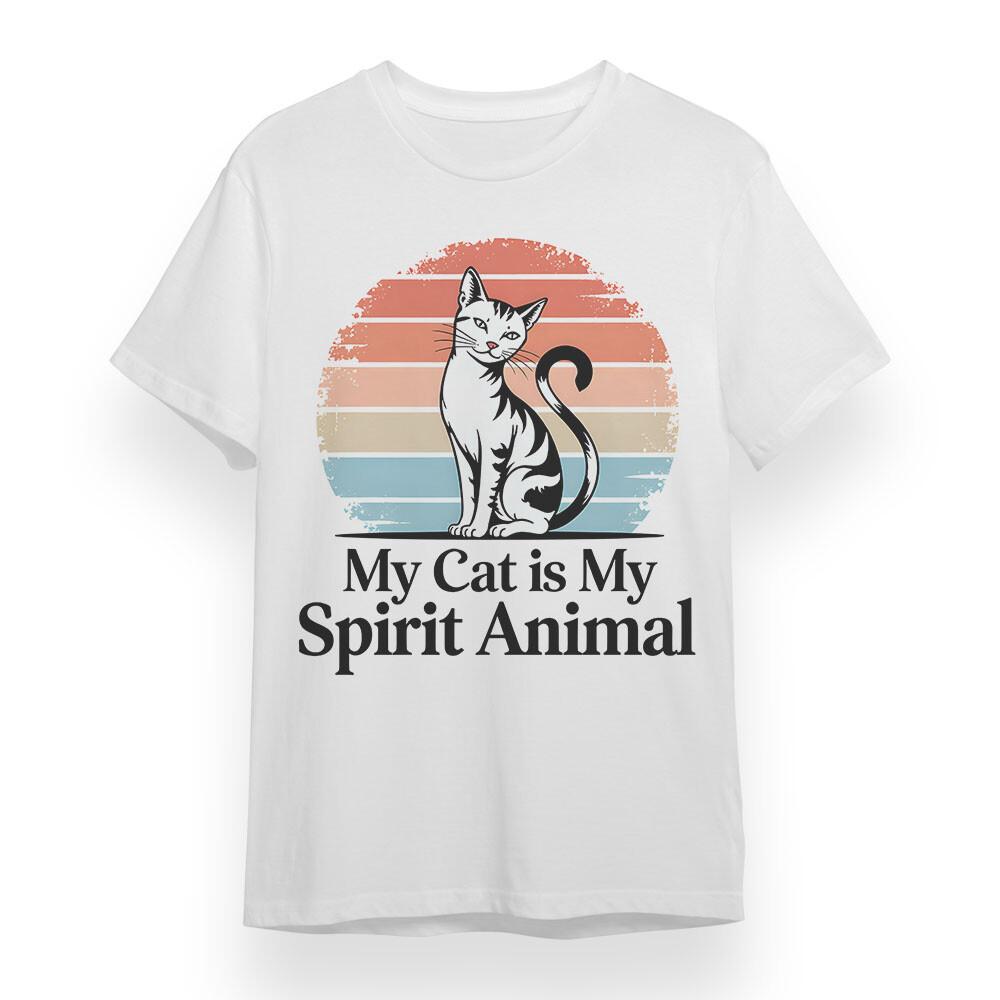 

Men s T-shirt With My Cat Is My Spirit Animal Graphic Unisex Cotton Oversize Tee 4XL