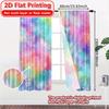 2D Flat Printing  2pcs Butterfly Spectrum Fashionable Chic Curtains Machine Washable Fabric Curtains Decorations Outdoor