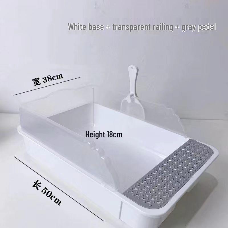 Extra Large Odor-Proof Cat Litter Box & Semi-Enclosed Anti-Splash Bed