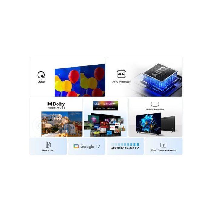TCL QLED 43" 43P7K UltraHD 4K Dolby Atmos Google TV