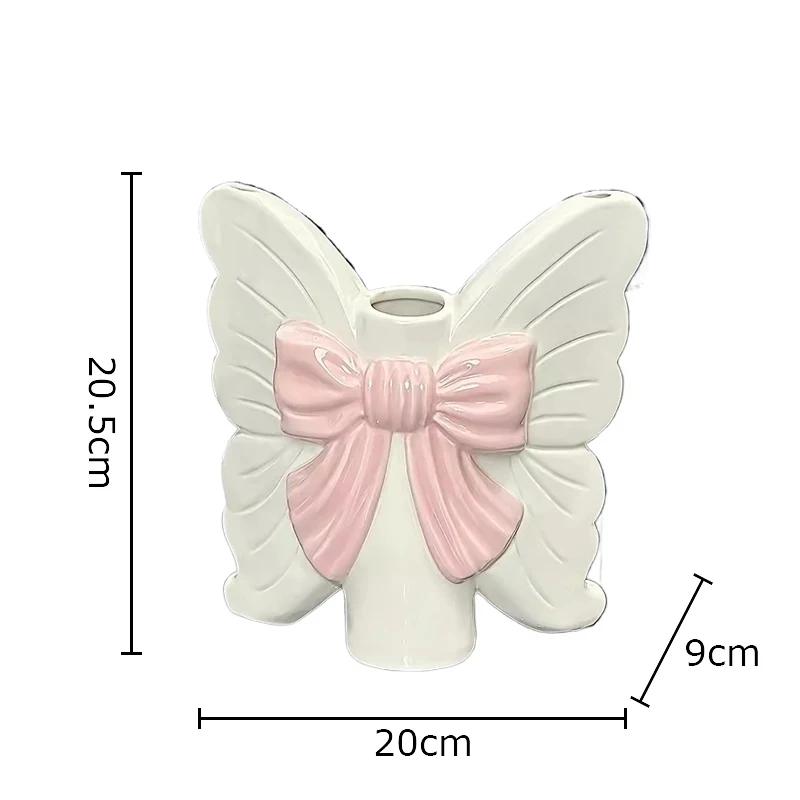 

Creative Butterfly Shape Ceramic Vase Flower Pots Desk Decoration Flower Arrangement Modern Floral Vases Room Aesthetic Decor