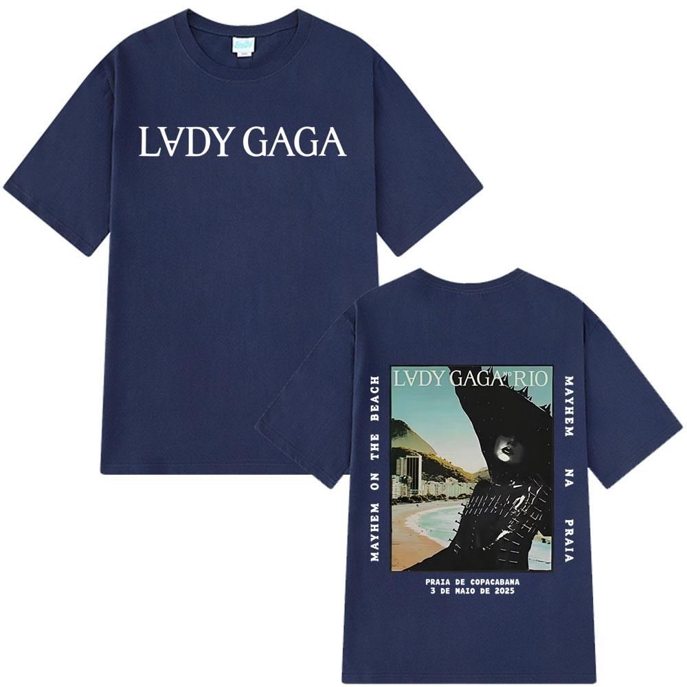 2026 Frühling Sommer Lady Gaga Mayhem Tour T-Shirt Hip Hop Mode Grafik Rundhals Reine Baumwolle Bedruckt Unisex Kurzarm Oberteil